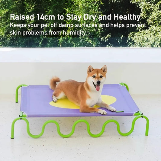 Playful Cooling Elevated Dog Bed
